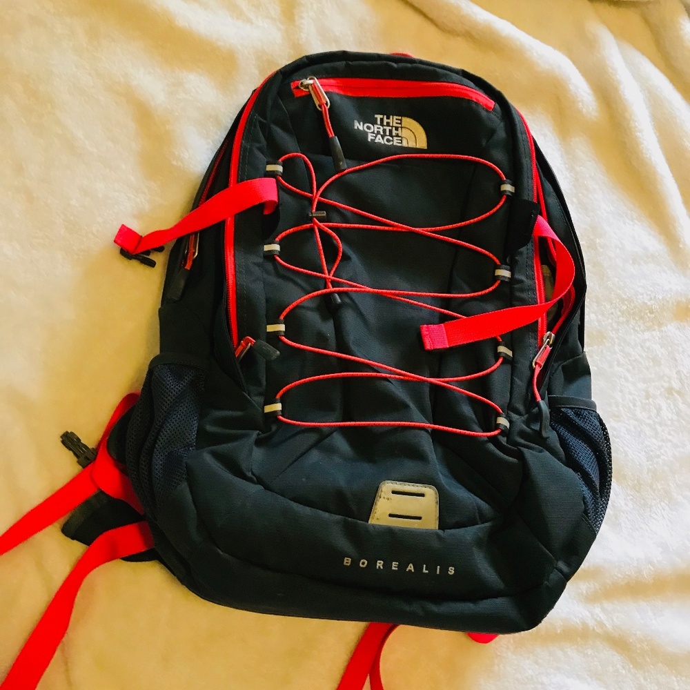 Northface Borealis Backpack Black and Pink